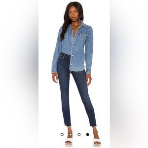 MOTHER The Looker High Waisted Ankle Fray in Home Movies Size 28